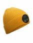 Preview: puranda KRAFTBAUM Strickmütze - gelb - seitlich