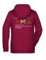 Preview: puranda Sweatjacke - FMG CHAM - weinrot - Hoodie hinten