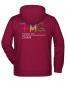 Preview: puranda Sweatjacke - FMG CHAM - weinrot - Hoodie hinten