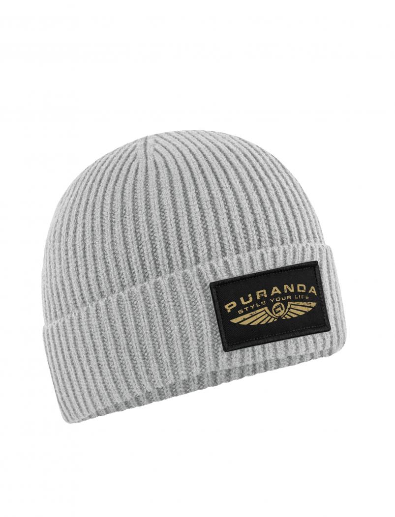 puranda EAGLE Strickmütze - hellgrau - seitlich