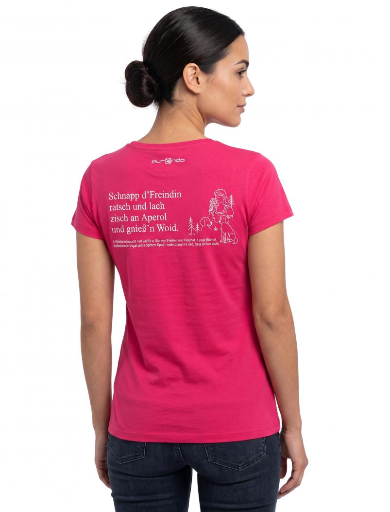 Preview: puranda T-Shirt WOS KIMMT - pink - hinten Model