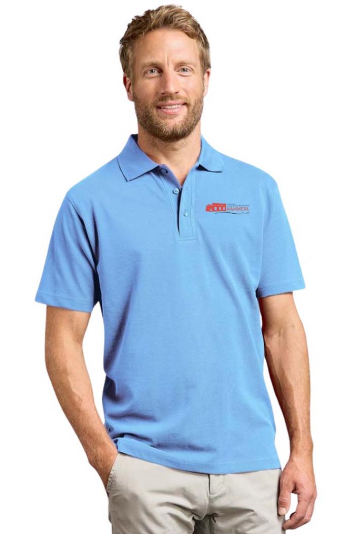 puranda Poloshirt FÖRDERVEREINS HISTORISCHES BAHNWASSERKRAFTWERK KAMMERL e.V- alaskian blue - Model nah