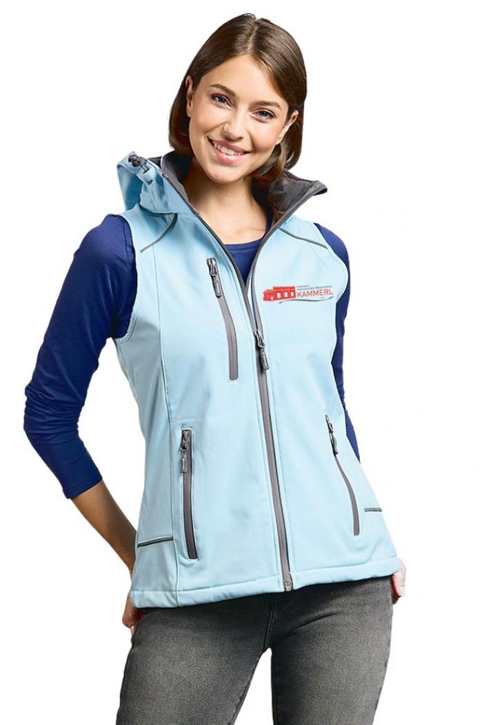 puranda KAMMERL Softshellweste - hellblau - Model nah