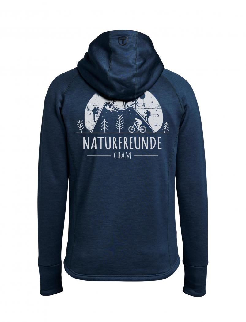 Preview: puranda Sweatjacke TXlite NATURFREUNDE CHAM - navy - Sweatjacke hinten