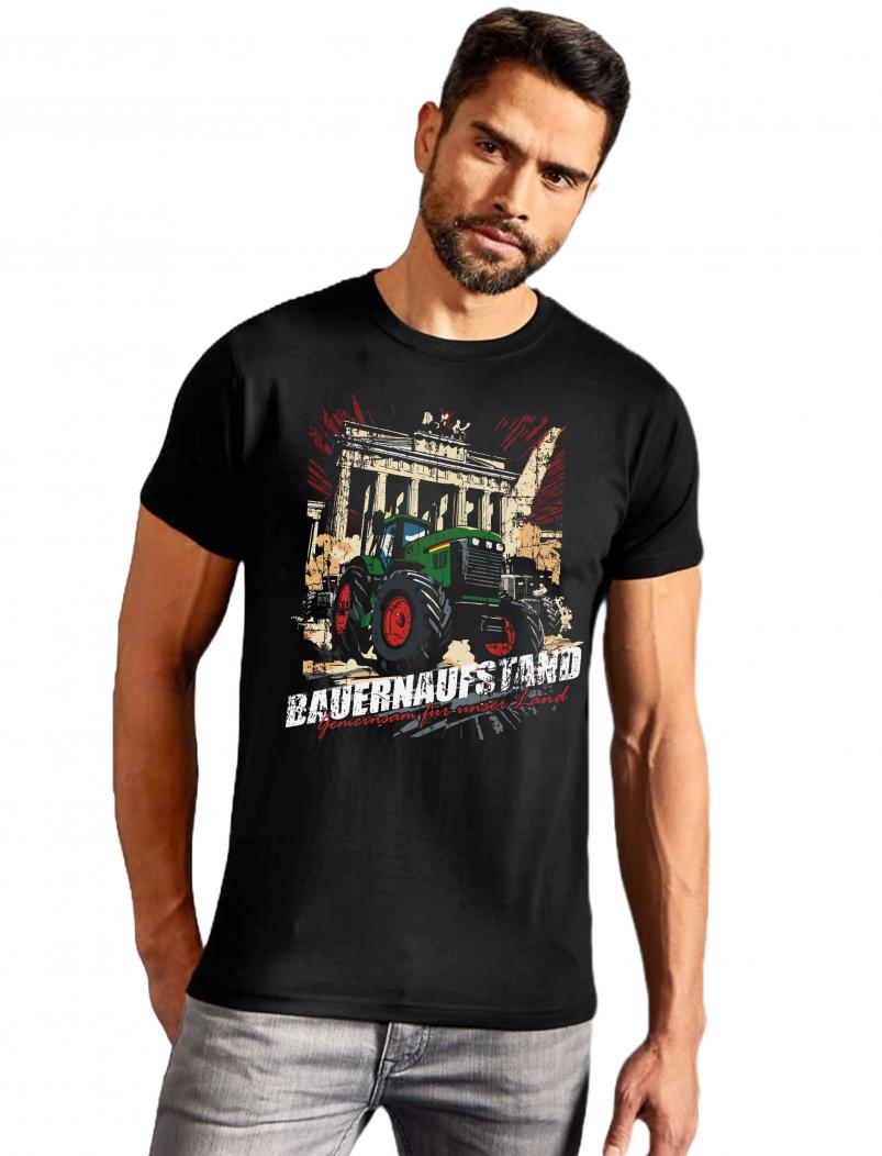 puranda T-Shirt - BAUERNAUFSTAND - schwarz - Model01nah