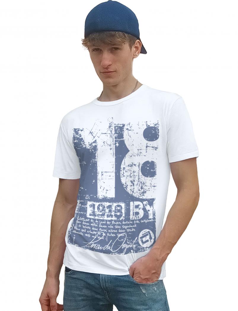puranda T-Shirt FREISTAAT BAYERN - weiss - Model01nah
