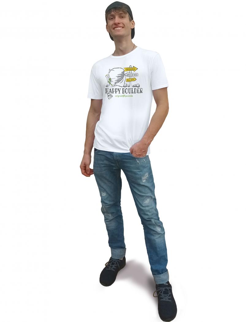 puranda T-Shirt HAPPY BOULDER - weiss - Model-01