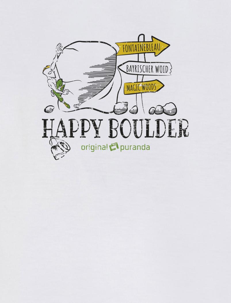 puranda T-Shirt HAPPY BOULDER - weiss - Motiv