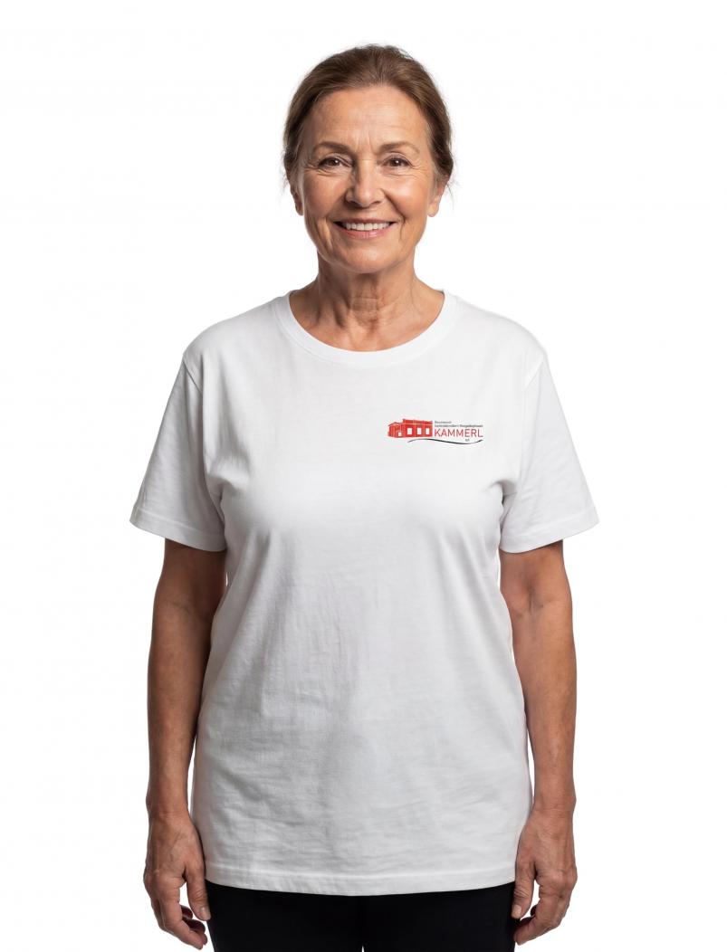 puranda T-Shirt FÖRDERVEREINS HISTORISCHES BAHNWASSERKRAFTWERK KAMMERL e.V- weiss - Model nah