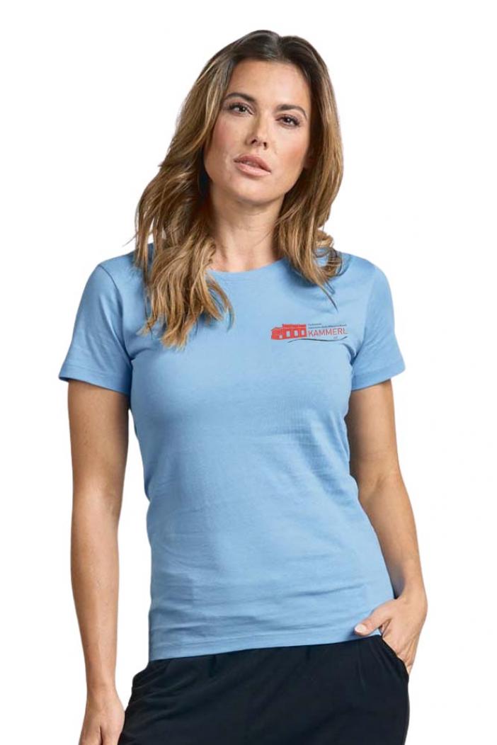 puranda T-Shirt FÖRDERVEREINS HISTORISCHES BAHNWASSERKRAFTWERK KAMMERL e.V- alaskian blue- Model nah