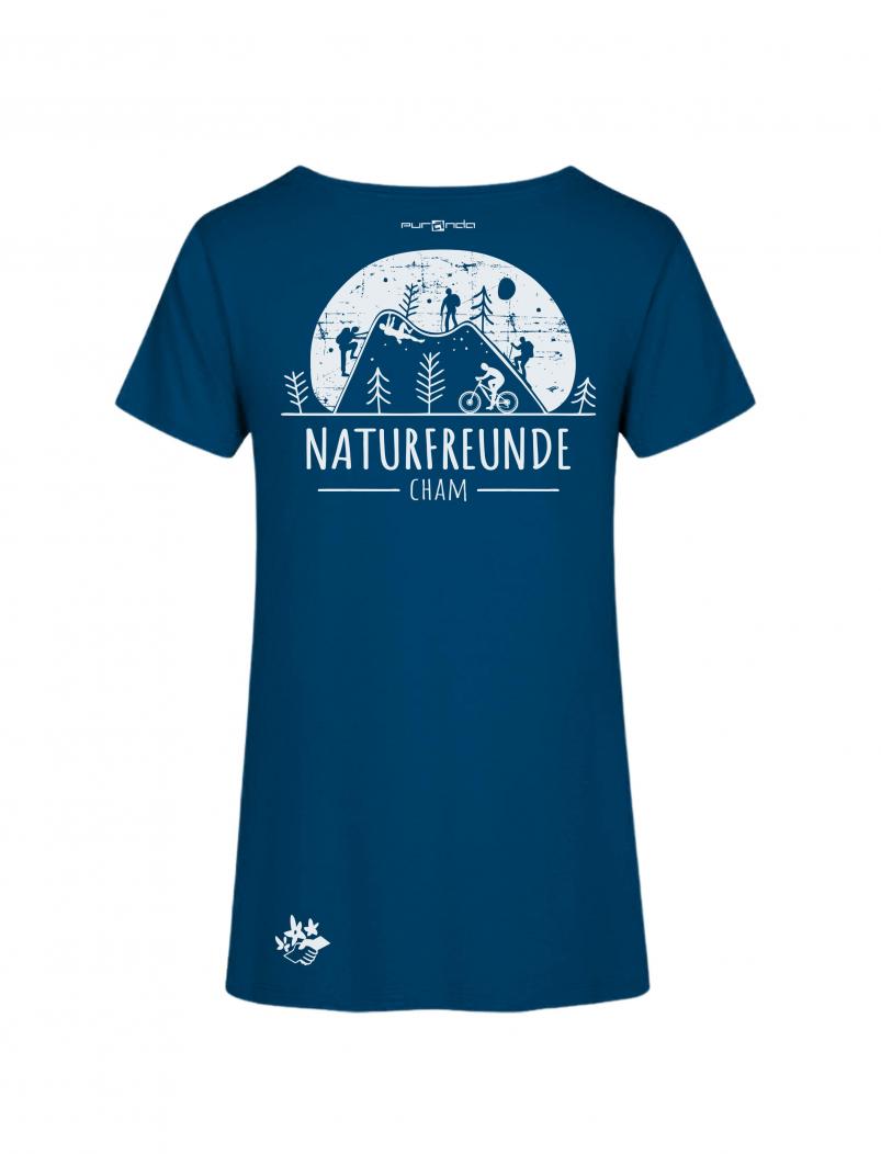 puranda Merino T-Shirt NATURFREUNDE CHAM - blau - hinten