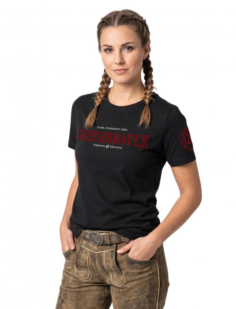 Preview: puranda T-Shirt Niederbayer - schwarz - Model03