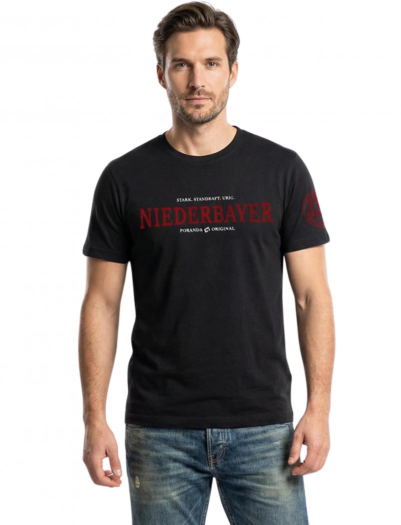 Preview: puranda T-Shirt Niederbayer - schwarz - Model02