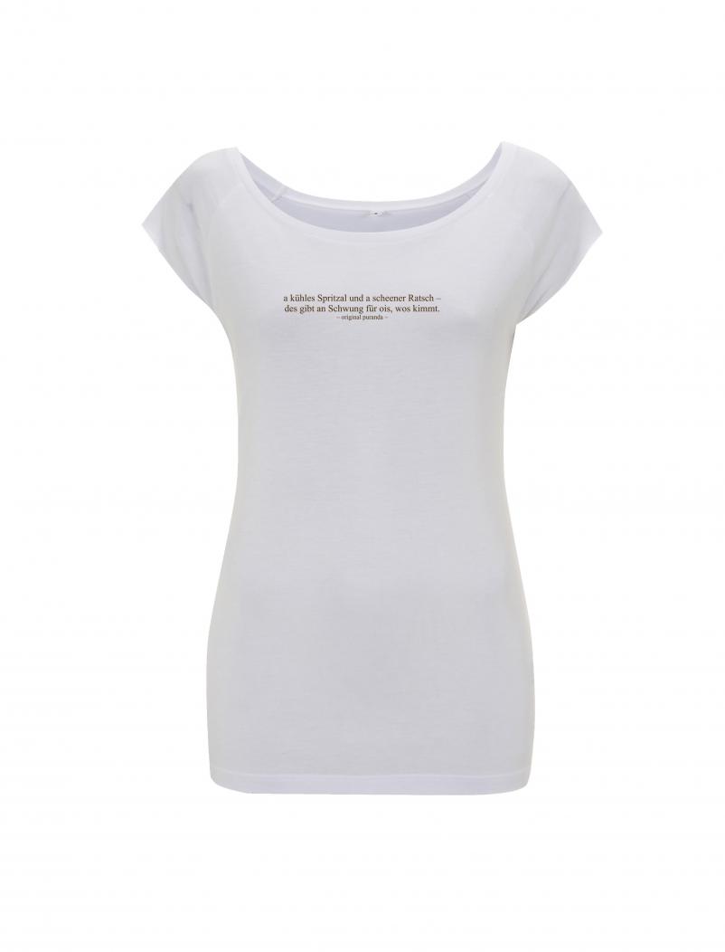 Preview: puranda T-Shirt WOS KIMMT - weiss - vorne