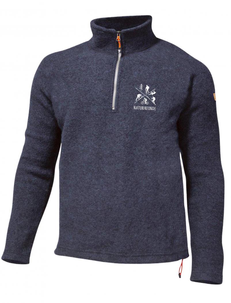 Preview: puranda WOLLPULLOVER NATURFREUNDE CHAM - light navy - Troyer