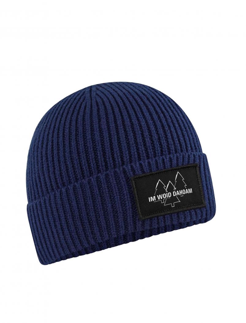 puranda IM WOID DAHOAM Strickmütze - blau - seitlich