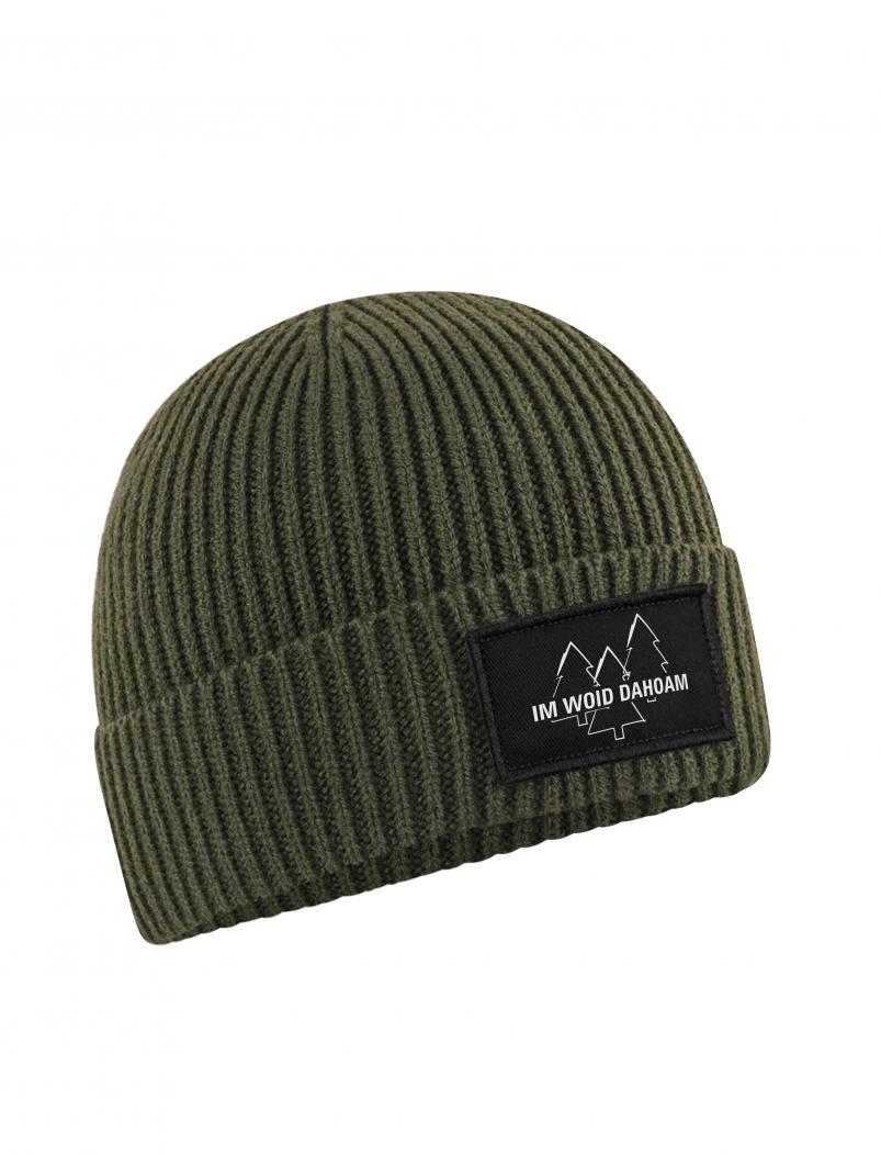 puranda IM WOID DAHOAM Strickmütze - military grün - seitlich