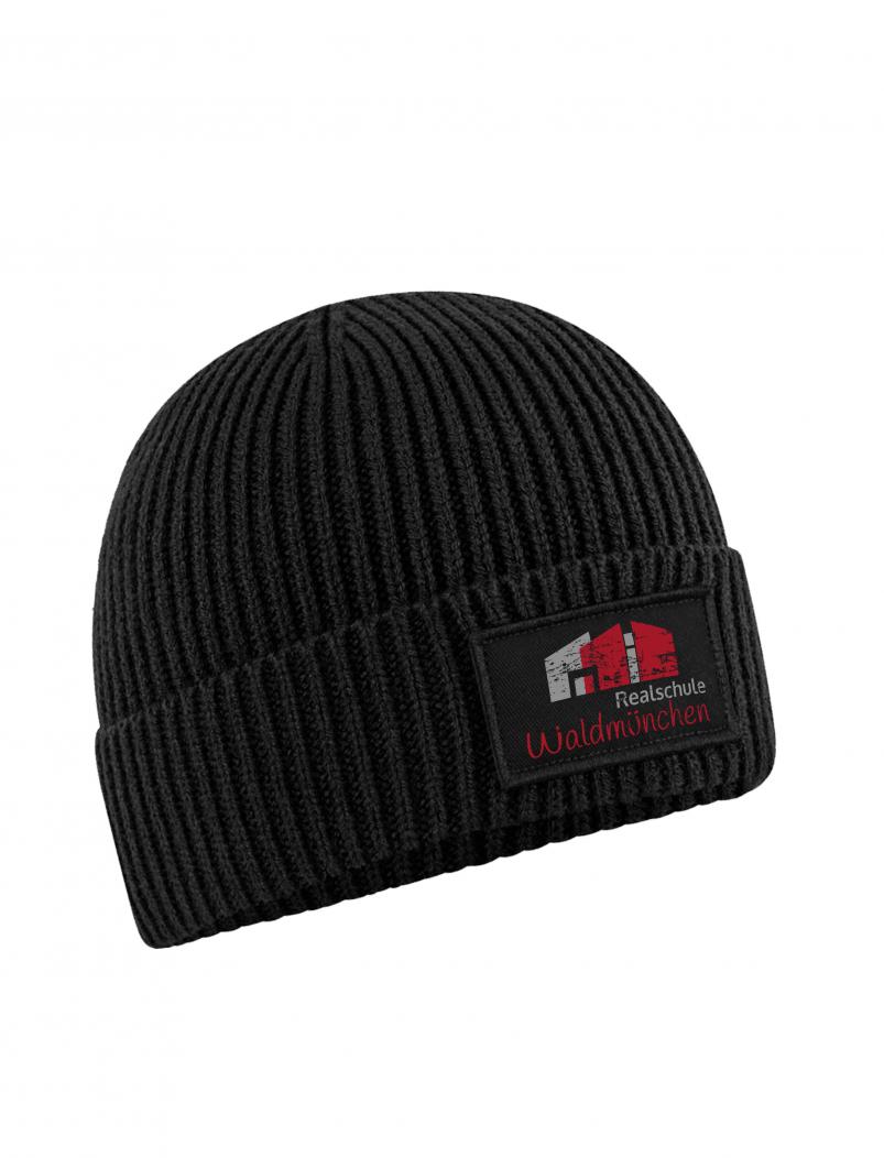 puranda REALSCHULE WALDMÜNCHEN Strickmütze - schwarz - seitlich