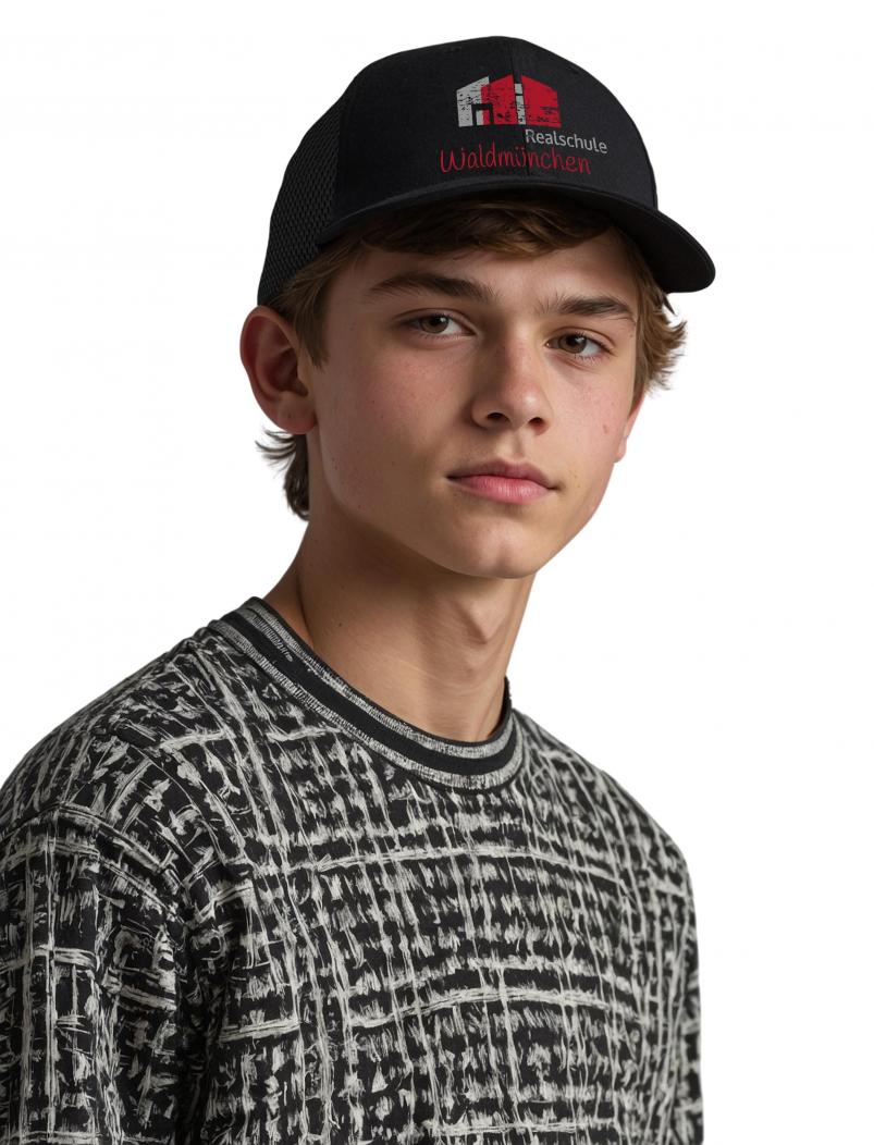 puranda REALSCHULE WALDM*ÜNCHEN Ballcap - schwarz - Model Junge