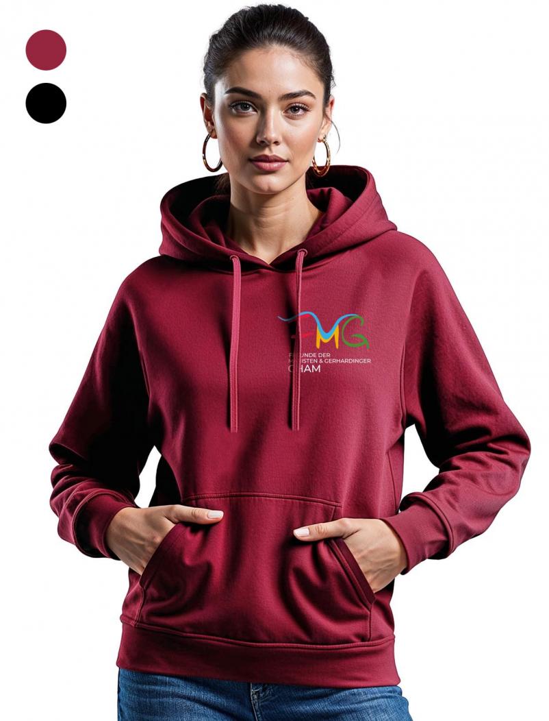 puranda Hoodie - FMG CHAM - weinrot - Model01nah