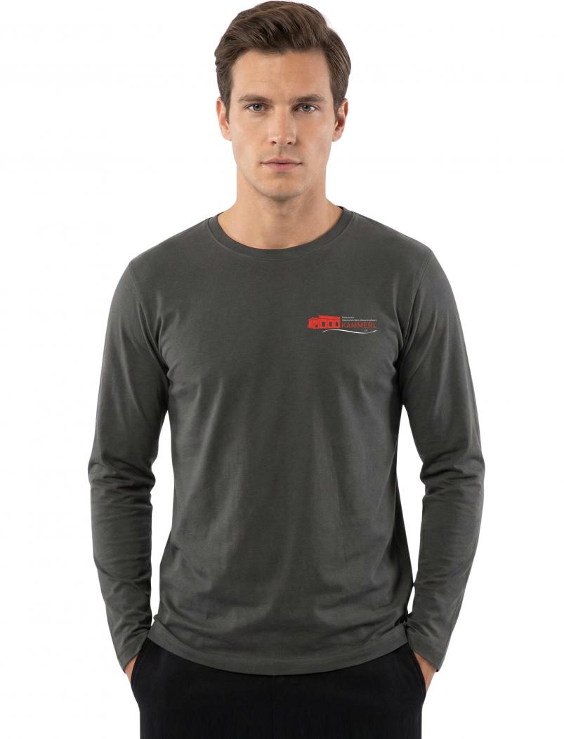 puranda Longsleeve FÖRDERVEREINS HISTORISCHES BAHNWASSERKRAFTWERK KAMMERL e.V- anthrazit - Model nah