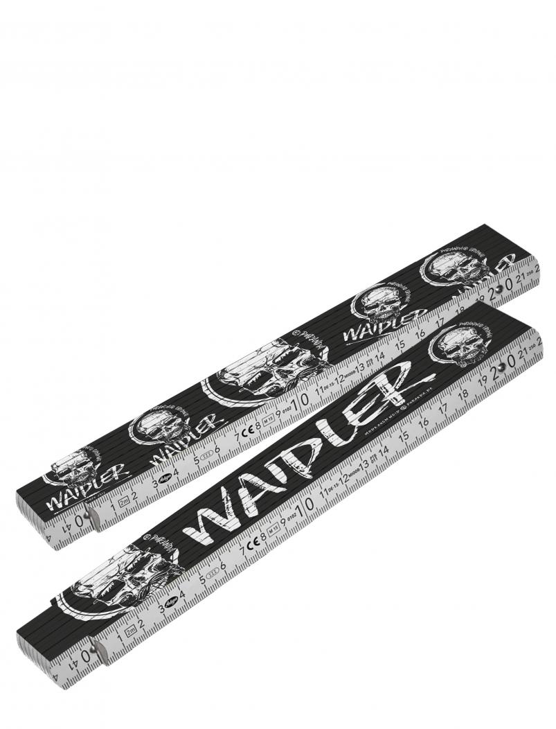 puranda WAIDLER Zollstock - Meterstab - schwarz - beide Seiten