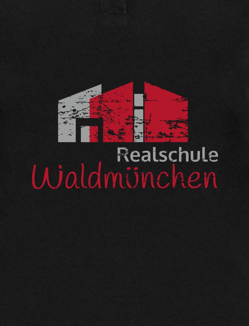 puranda Poloshirt REALSCHULE WALDMÜNCHEN - schwarz - Motiv