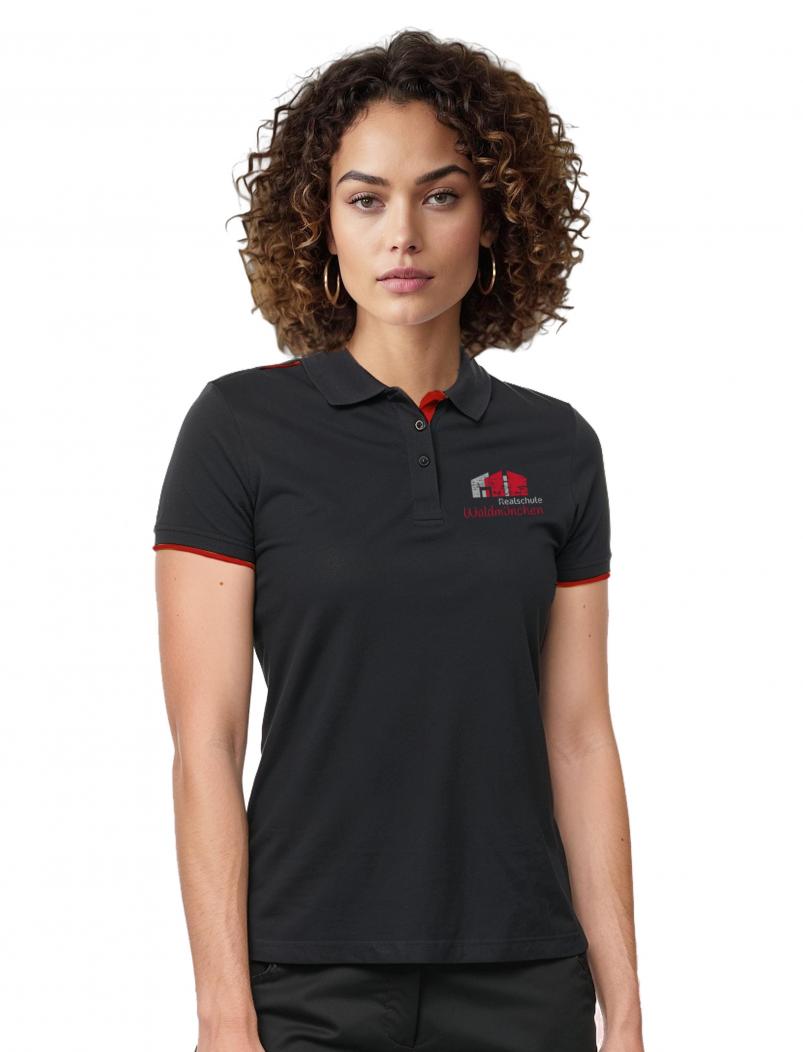 puranda Poloshirt REALSCHULE WALDMÜNCHEN - schwarz - Model nah