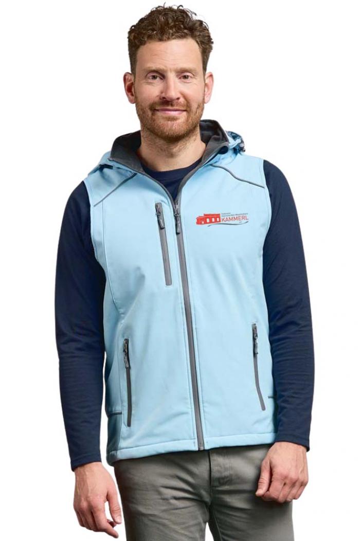 puranda KAMMERL Softshellweste - hellblau - Model nah