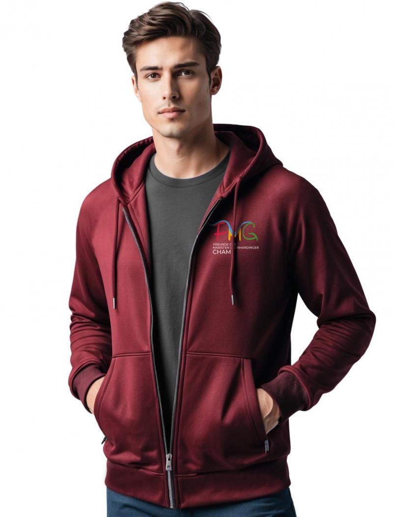 puranda Sweatjacke - FMG CHAM - weinrot - Model01nah