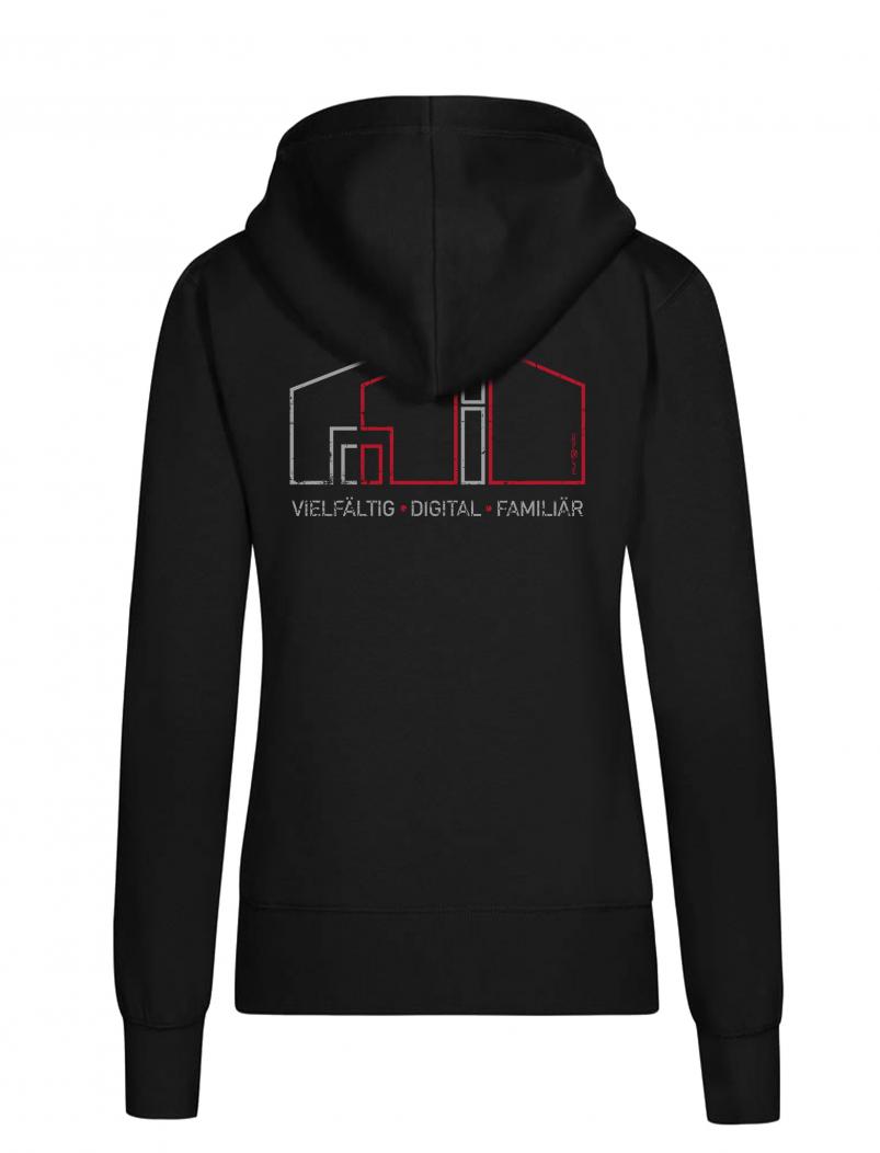 puranda Sweatjacke REALSCHULE WALDMÜNCHEN - schwarz - Sweatjacke hinten