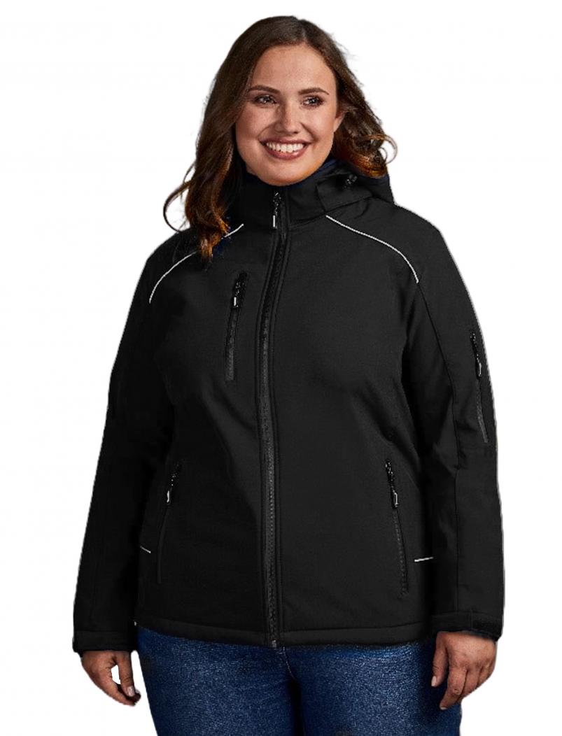 puranda TEAM MOOSBURG warme Softshelljacke - schwarz - Softshelljacke nah