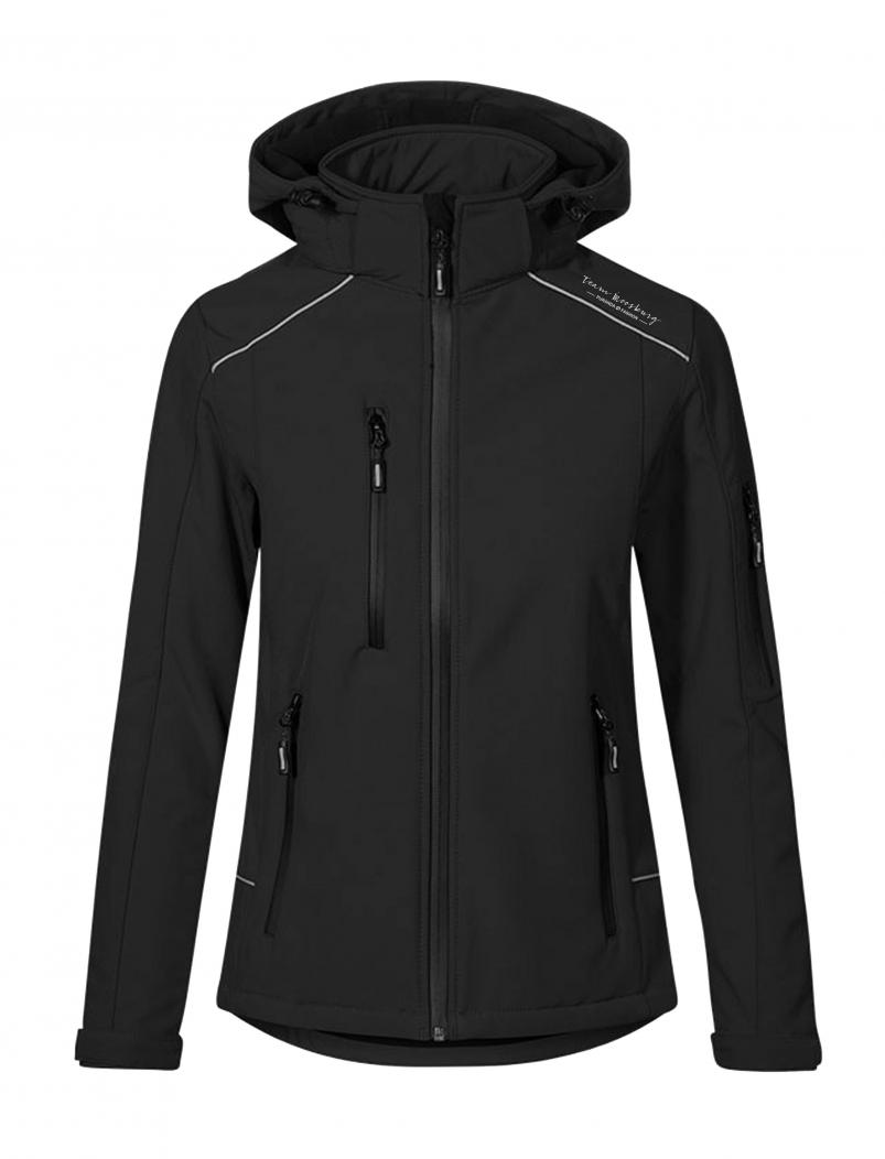 puranda TEAM MOOSBURG warme Softshelljacke - schwarz - Softshelljacke vorne