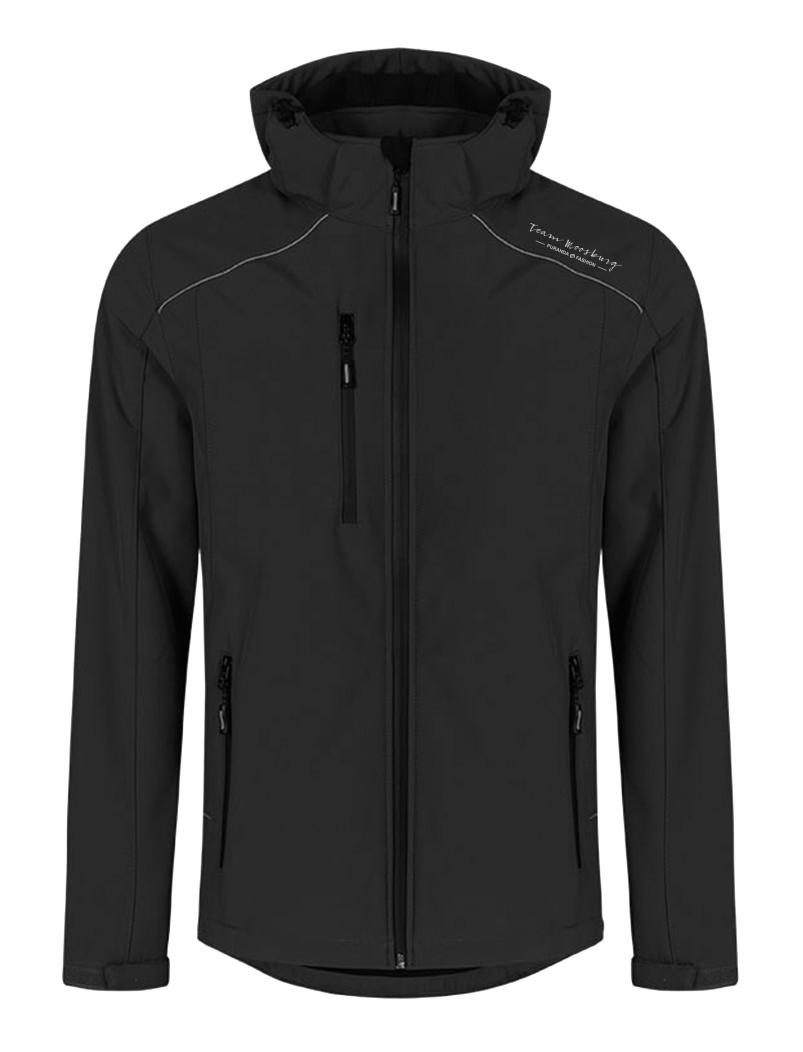 puranda TEAM MOOSBURG warme Softshelljacke - schwarz - Softshelljacke vorne