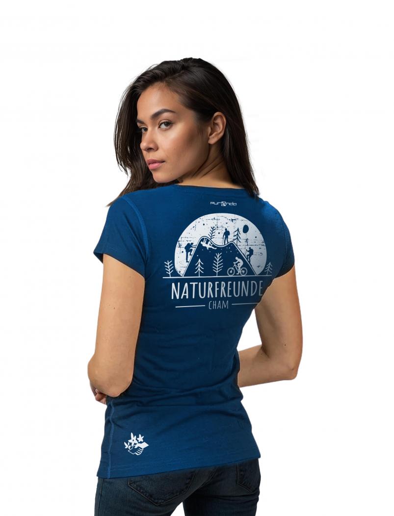 puranda Merino T-Shirt NATURFREUNDE CHAM - blau - Model01nah