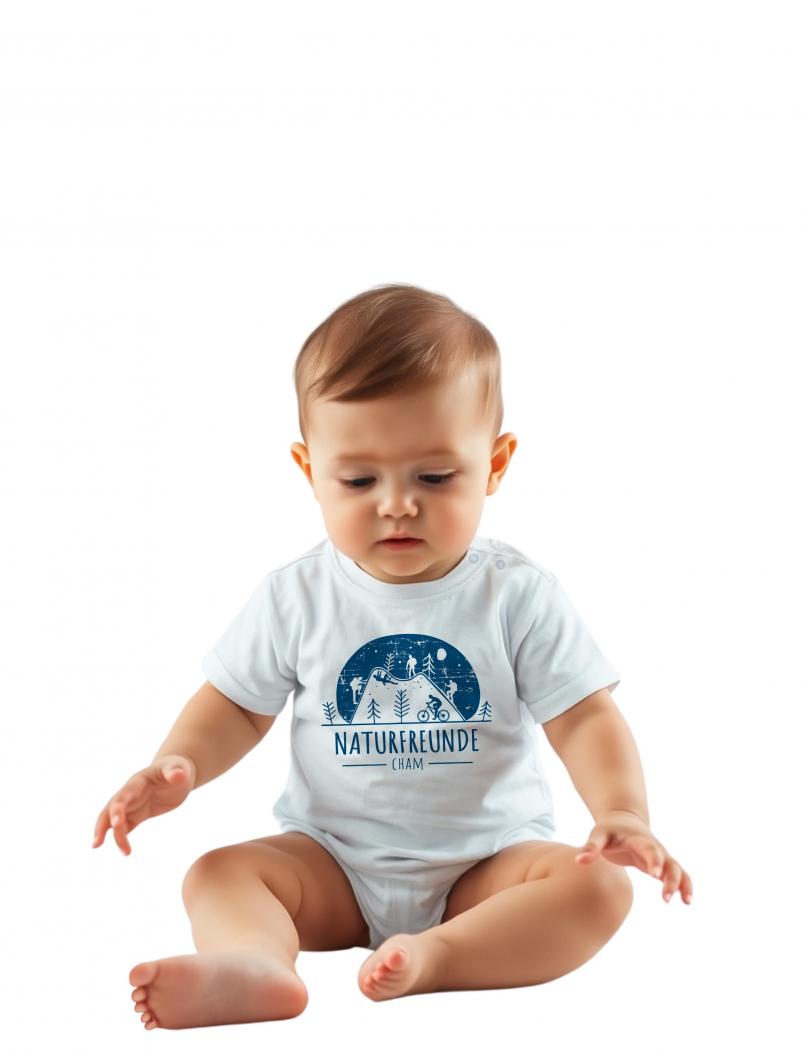 puranda Baby T-Shirt - Naturfreunde - weiss - Model01 nah